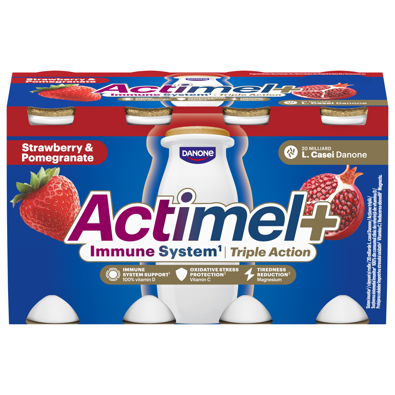 Actimel Jogurtové mlieko jahoda & granátové jablko chlad. 8 x 100 g