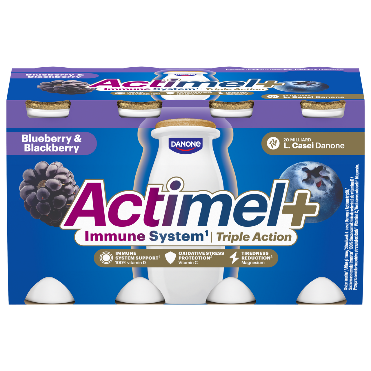 Actimel Jogurtové mlieko čučoriedka & černica chlad. 8 x 100 g