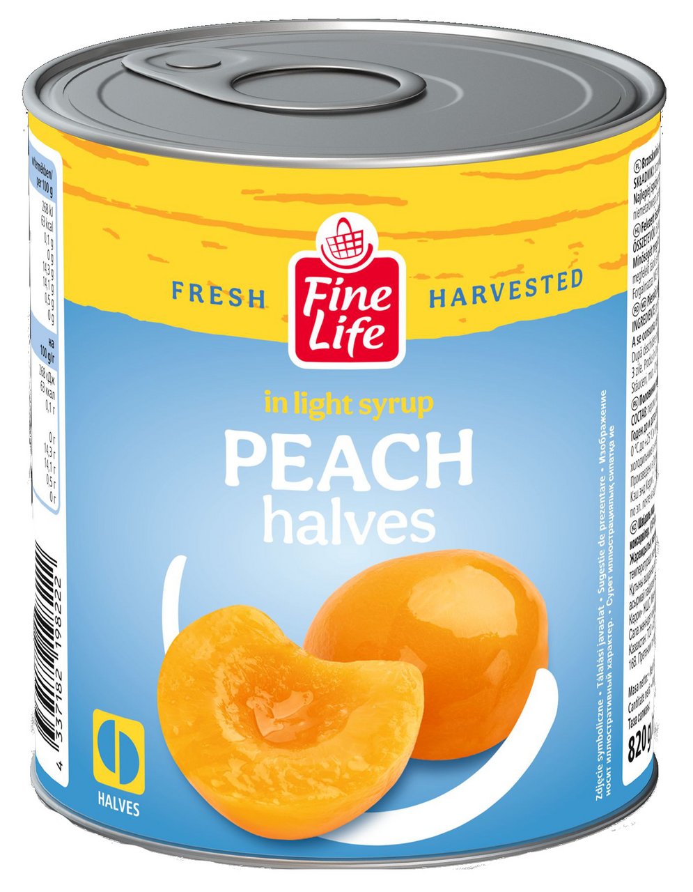 Fine Life Broskyne polovice 6 x 850 ml