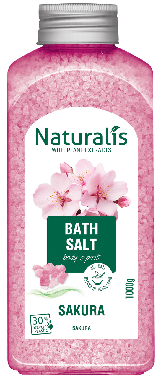 NATURALIS Sakura soľ do kúpeľa 1 kg