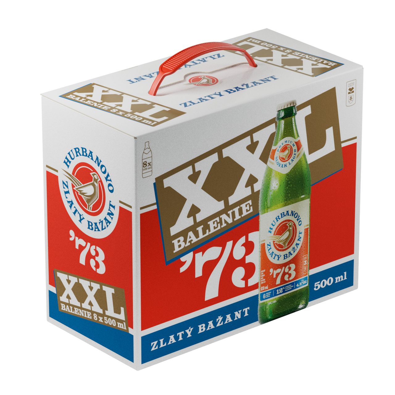 ZLATÝ BAŽANT 73 pivo 8 x 500 ml SKLO