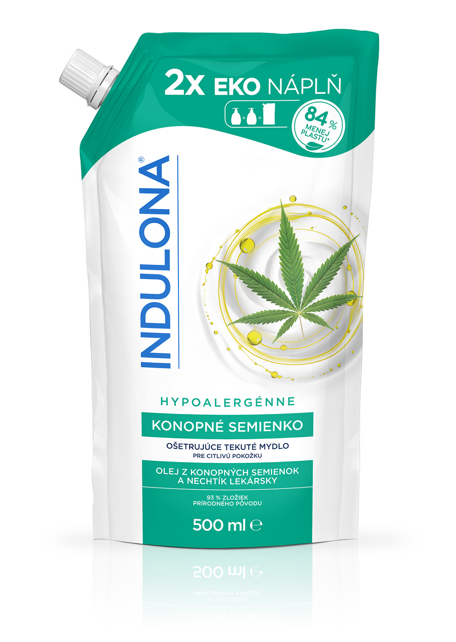 INDULONA Konopné semienko tekuté mydlo náhradná náplň 500 ml