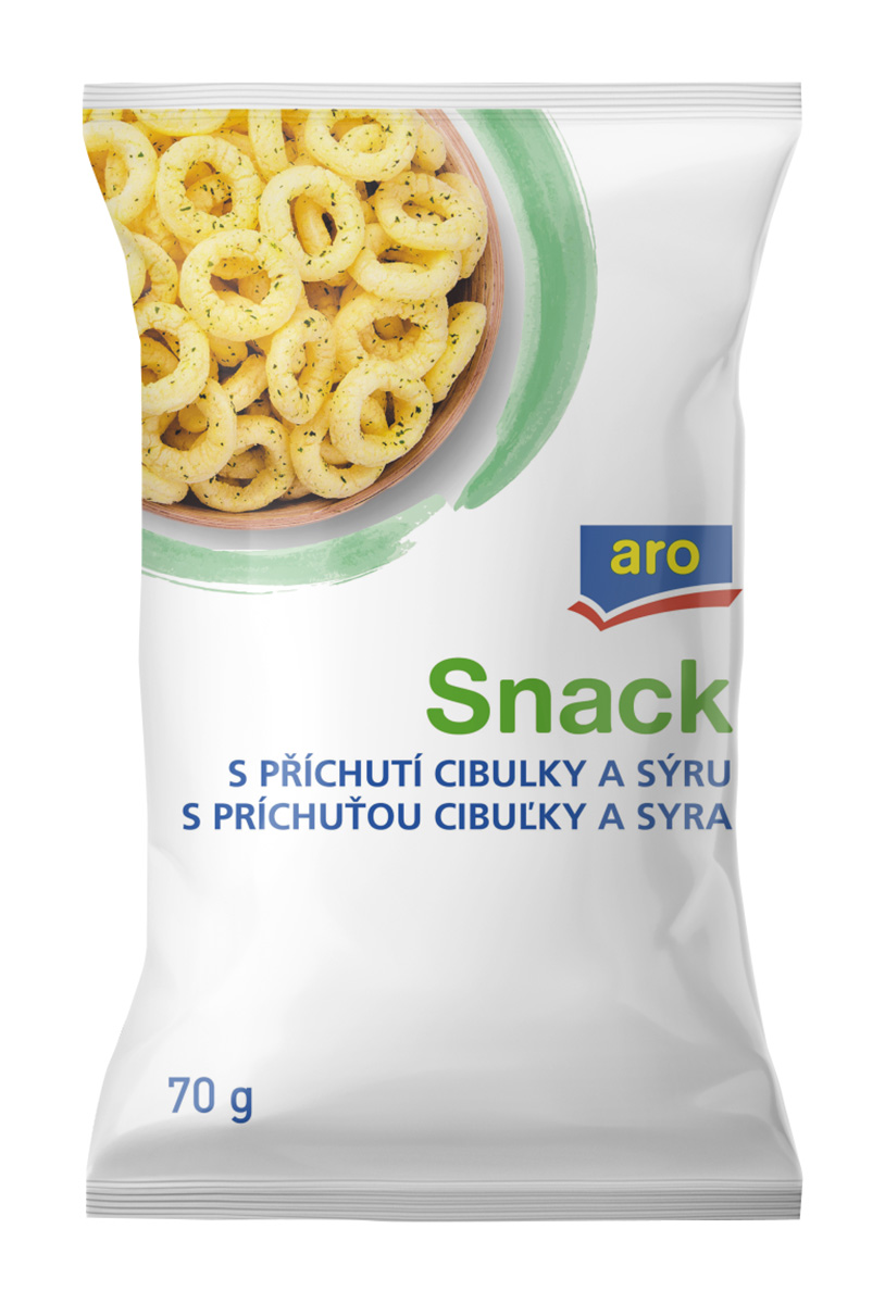 aro Snack s príchuťou cibuľky a syra 12 x 70 g