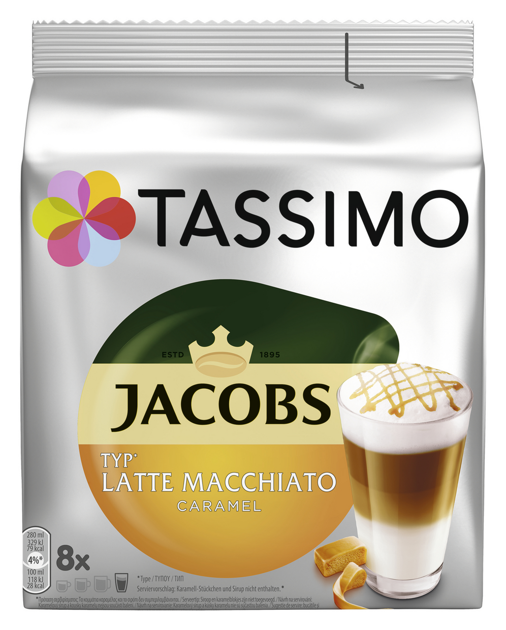 TASSIMO JACOBS Latte Macchiato caramel kapsuly 268 g
