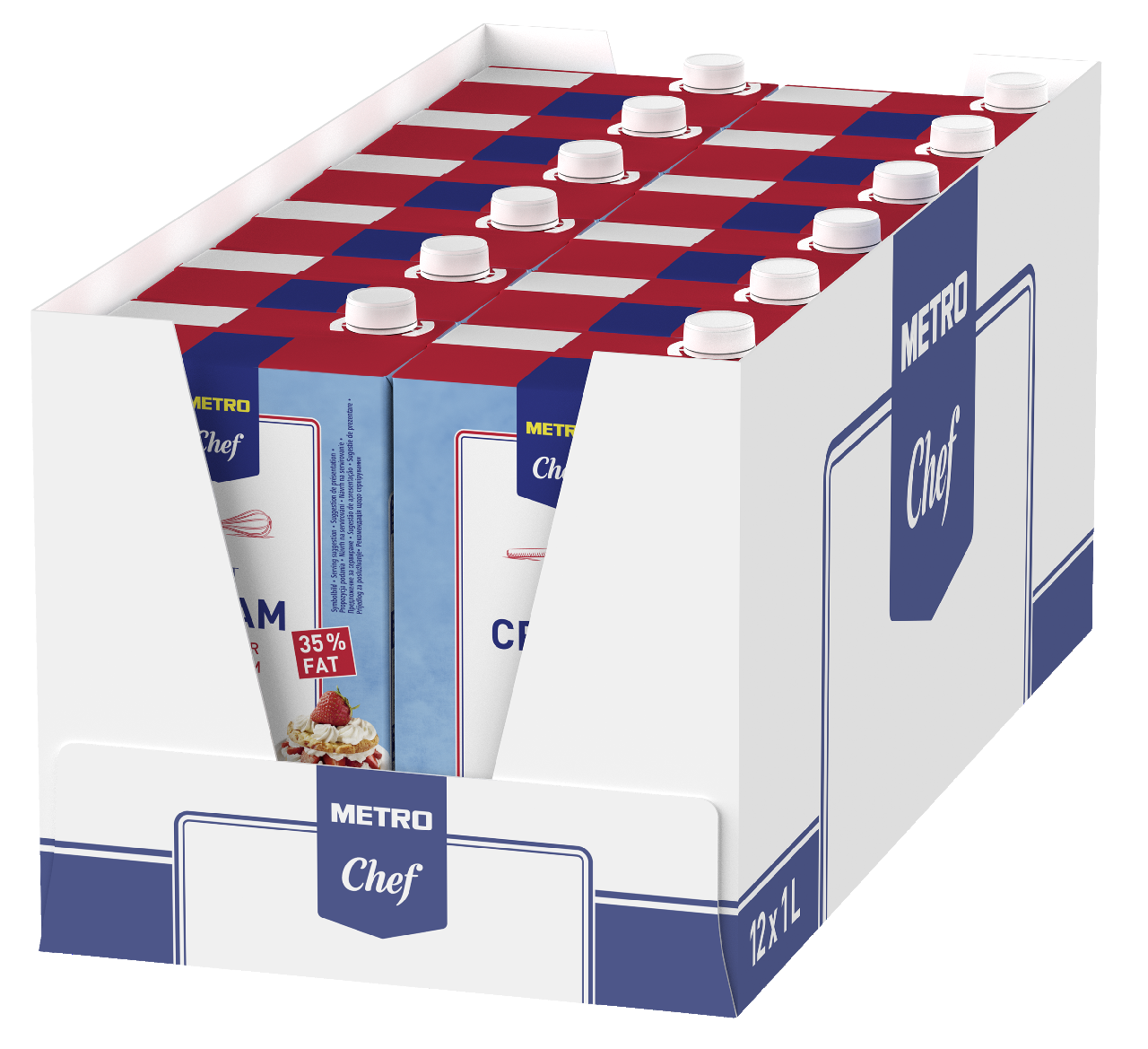 METRO Chef Smotana na šľahanie UHT 35% tuku 12 x 1 l