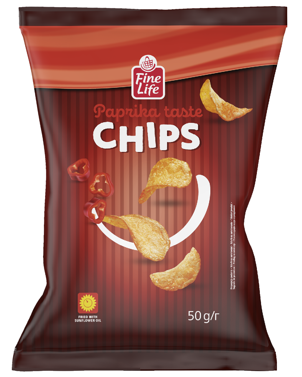 Fine Life Chips paprikové 18 x 50 g