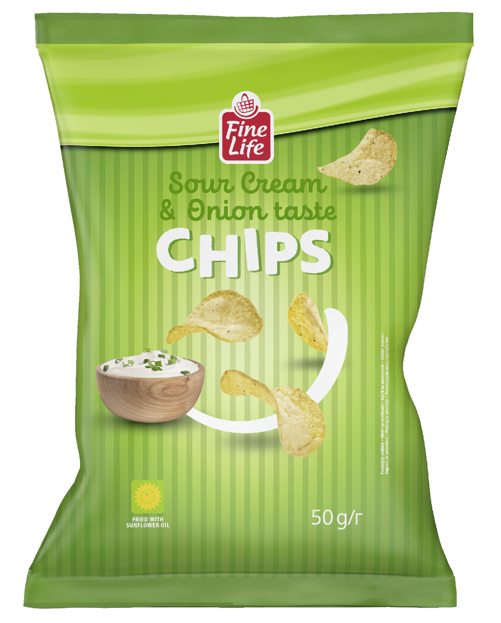 Fine Life Chips smotana a cibuľka 50 g