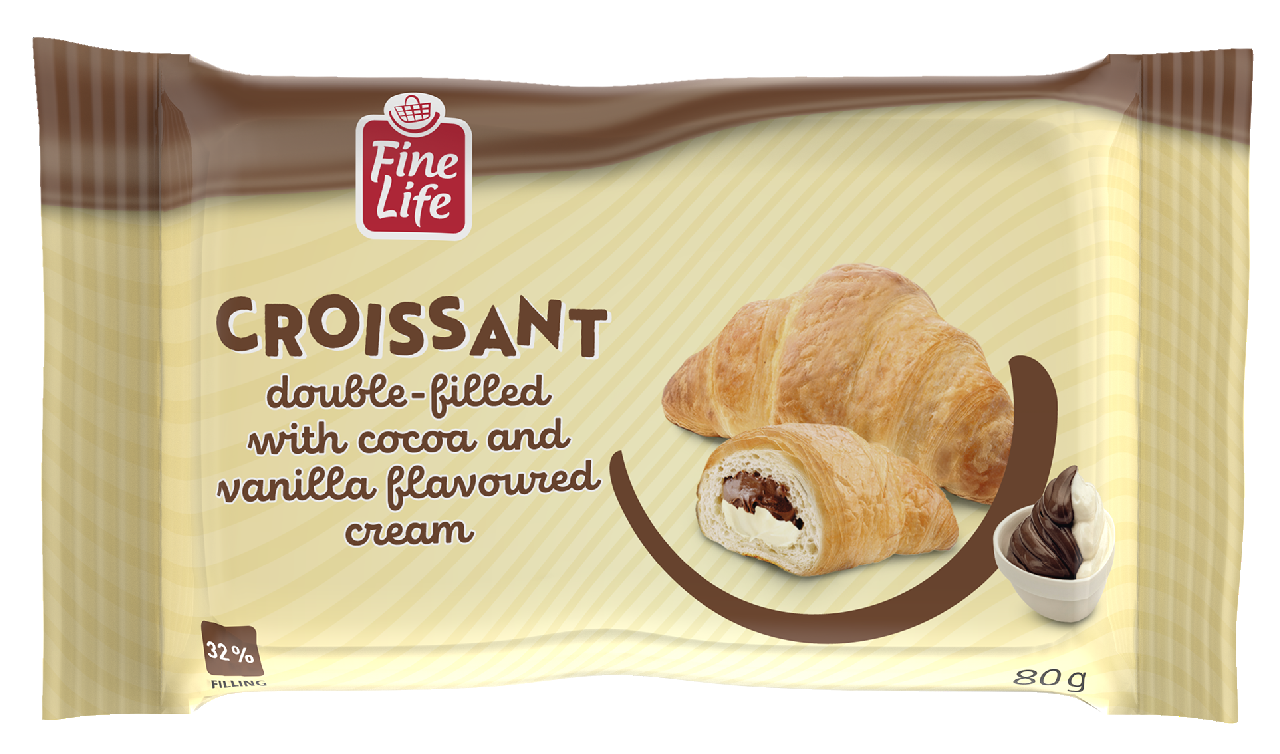 Fine Life Croissant Maxi cocoa and vanilla 80 g