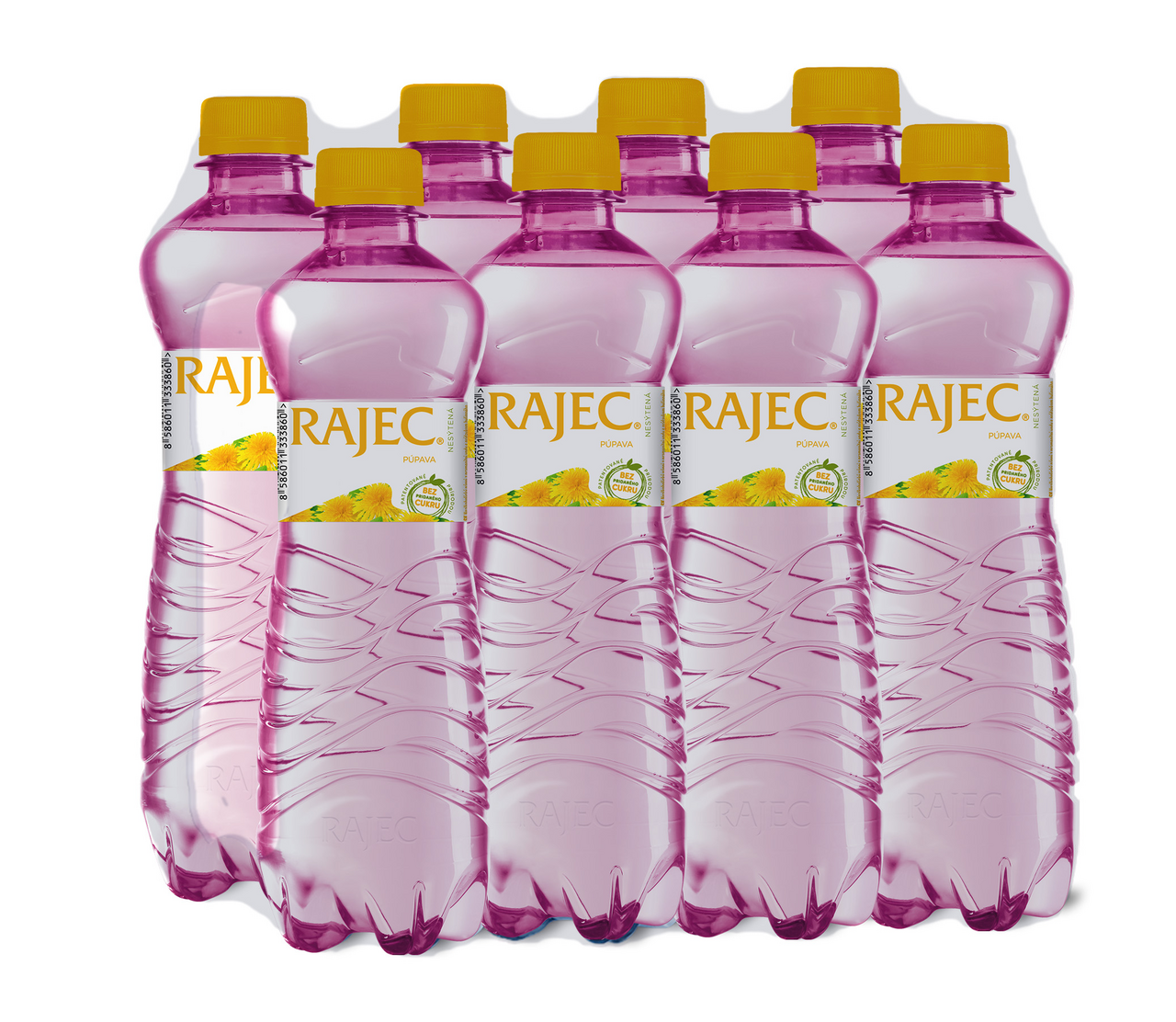 RAJEC Pramenitá voda púpava 8 x 750 ml vratná PET fľaša