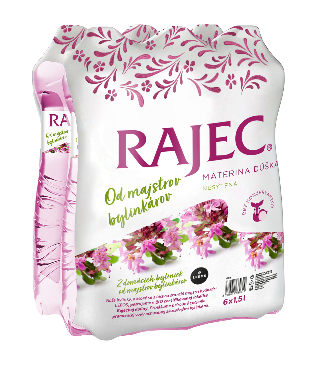 RAJEC Pramenitá voda materina dúška 6 x 1,5 l vratná PET fľaša