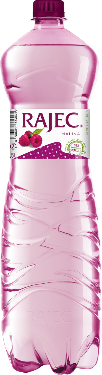 RAJEC Pramenitá voda malina 6 x 1,5 l vratná PET fľaša