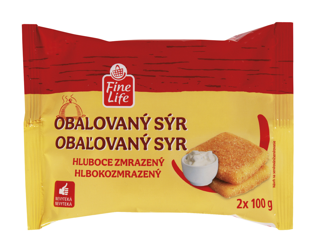 Fine Life Obaľovaný syr (2 x 100 g) mraz. 200 g