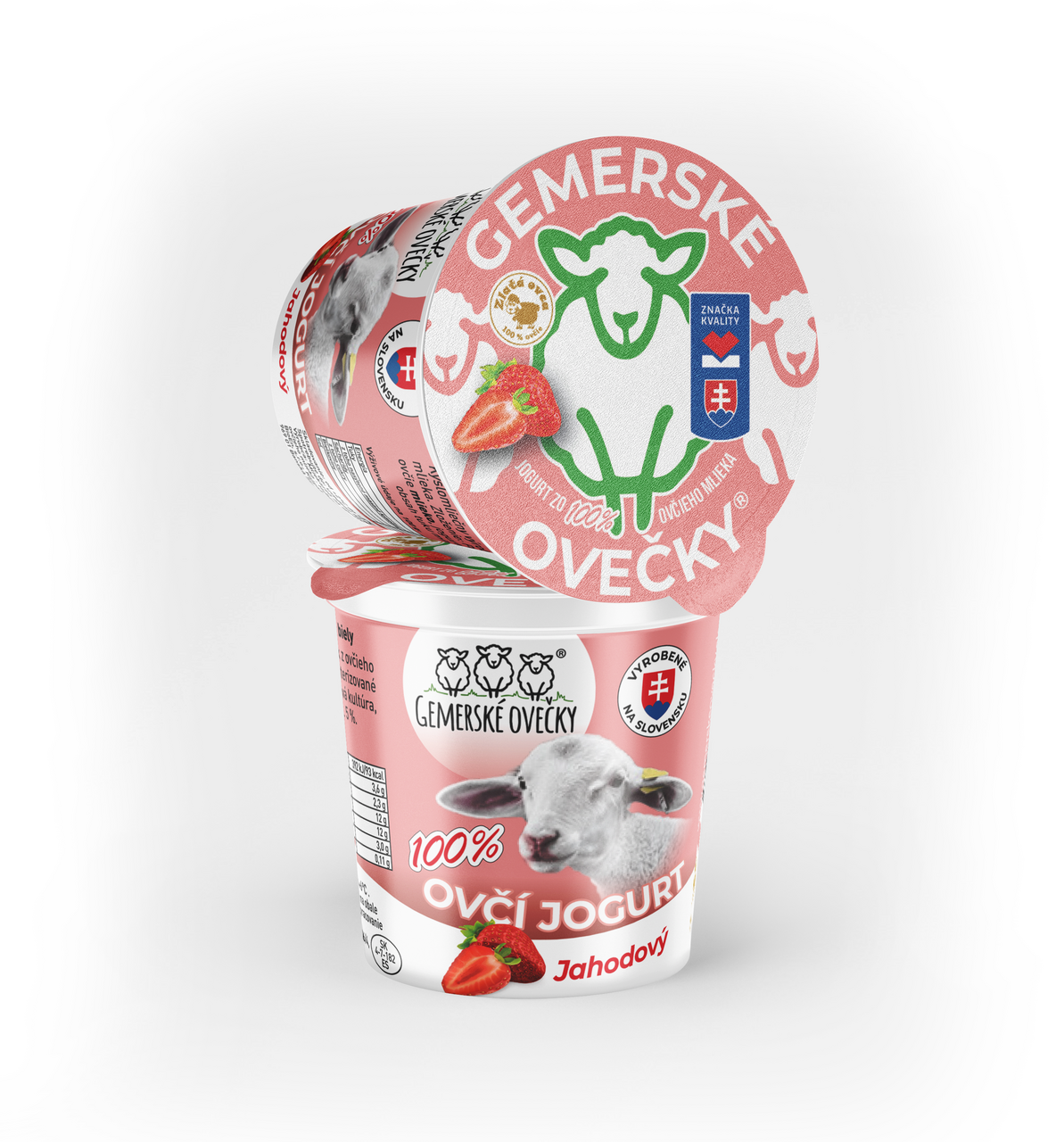 Gemerské ovečky Ovčí jogurt 100% jahoda chlad. 150 g