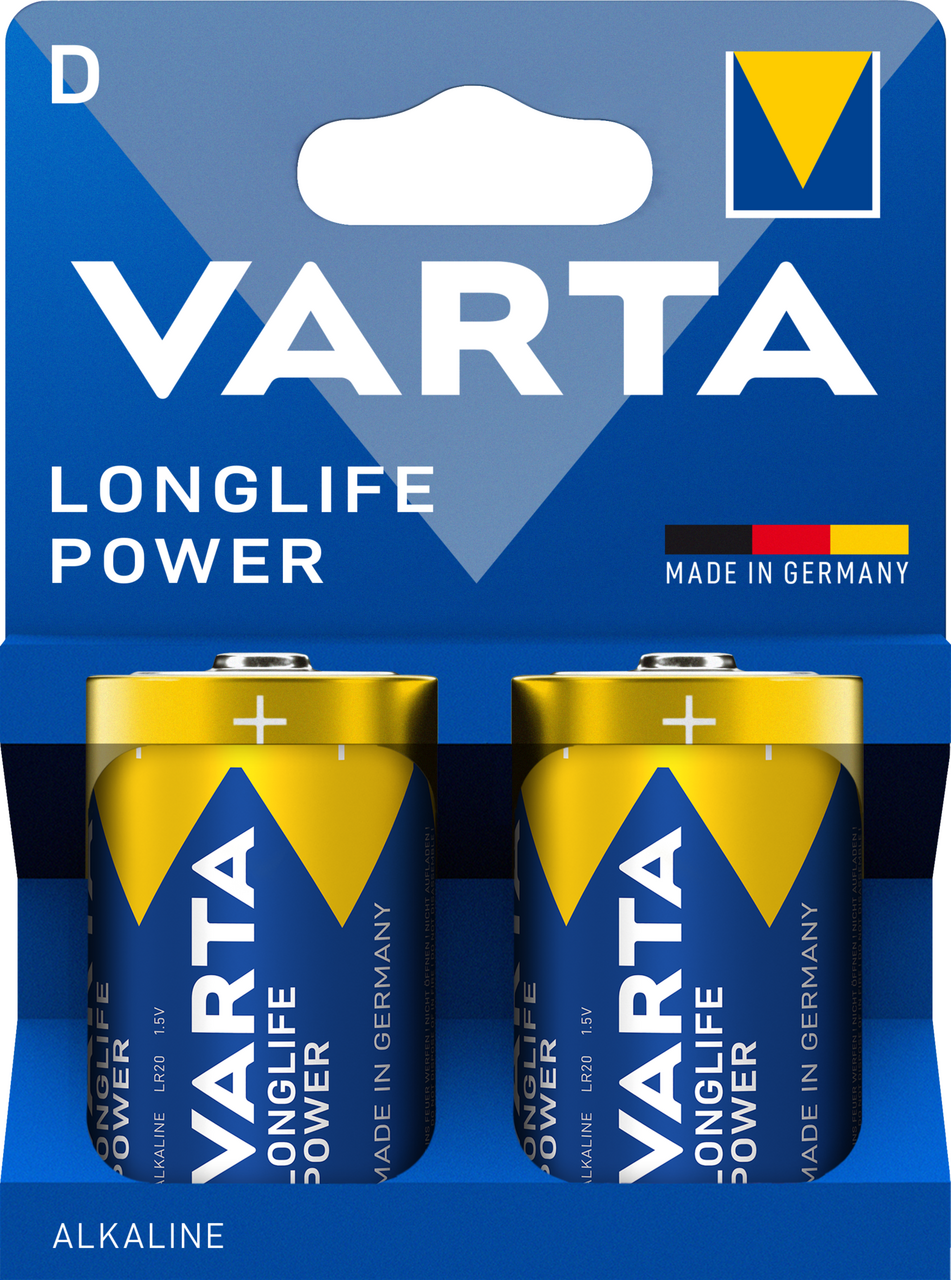 VARTA Batérie Longlife Power plasticfree D 2 ks
