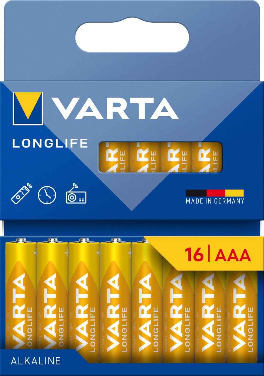 VARTA Batérie Longlife plasticfree AAA 16 ks