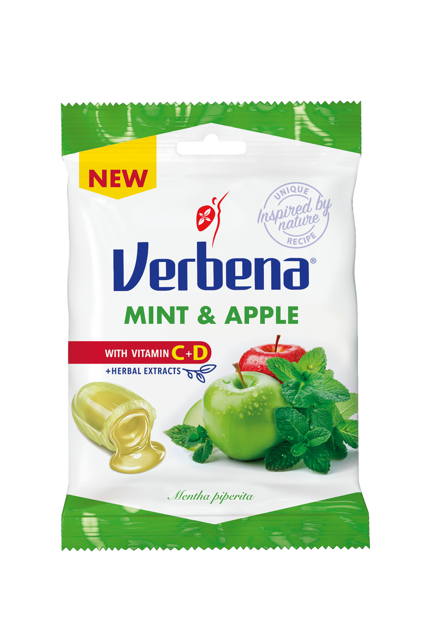 VERBENA Mäta & jablko cukríky 60 g