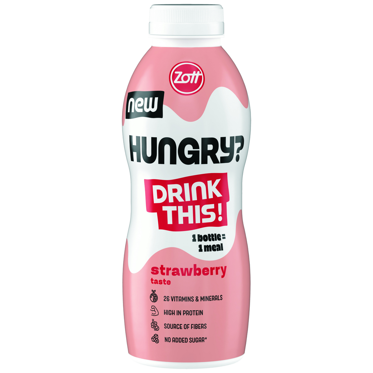 Zott Hungry Drink jahoda chlad. 500 ml