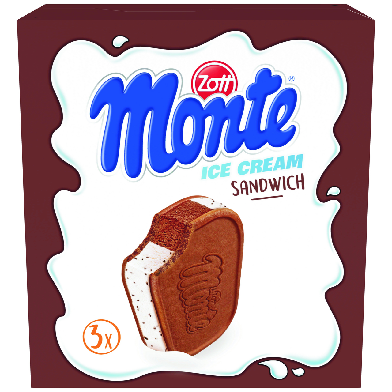 Zott Monte sandwich mraz. 3 x 120 ml