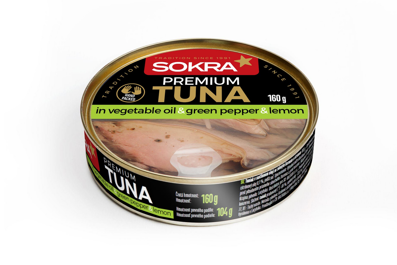 SOKRA Tuniak s citrónom a korením 160 g