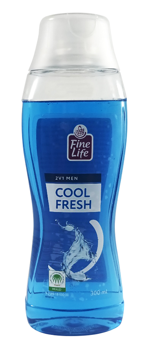 Fine Life 2v1 Men Cool Fresh sprchový gél 300 ml