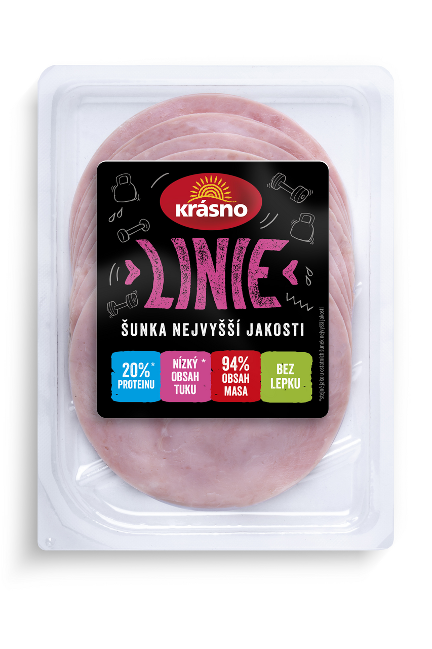KRÁSNO Linie šunka najvyššia akosť chlad. 100 g