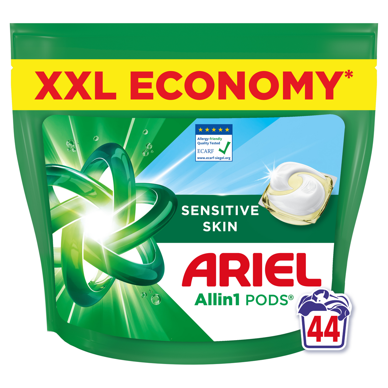 ARIEL All in 1 Sensitive gélové kapsuly 44 ks