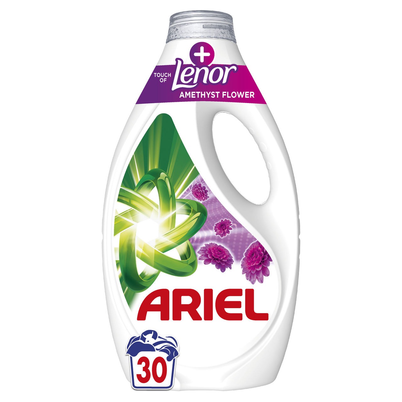 ARIEL Lenor Amethyst Flower prací gél (30 praní) 1,35 l