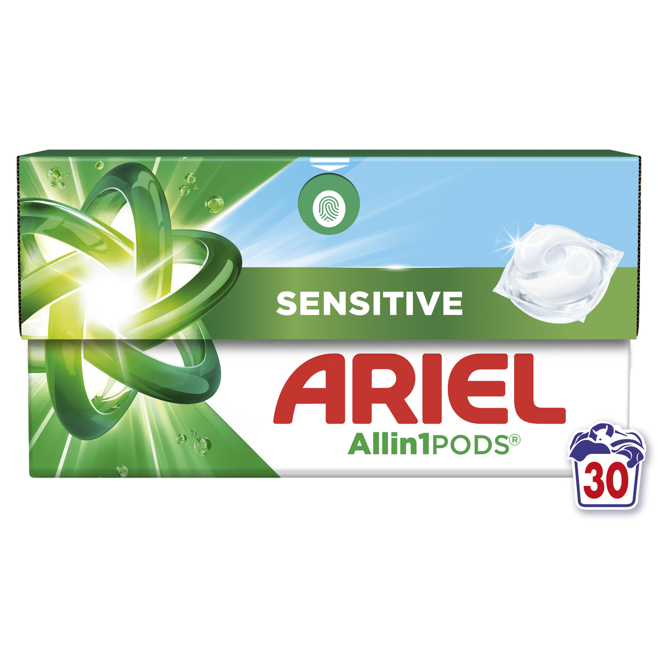 ARIEL All in 1 Sensitive gélové kapsuly 30 ks