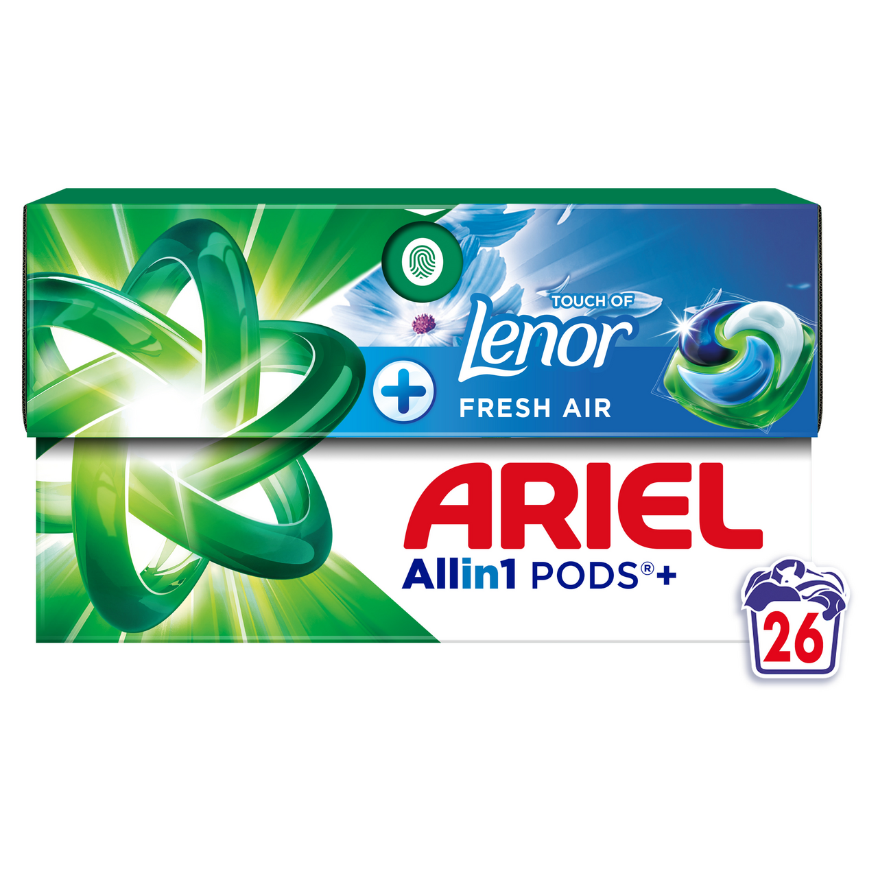 ARIEL All in 1 Lenor Fresh Air gélové kapsuly 26 ks