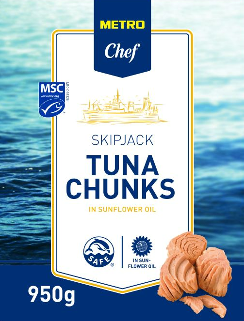 METRO Chef Tuniak kúsky v oleji 1000 g