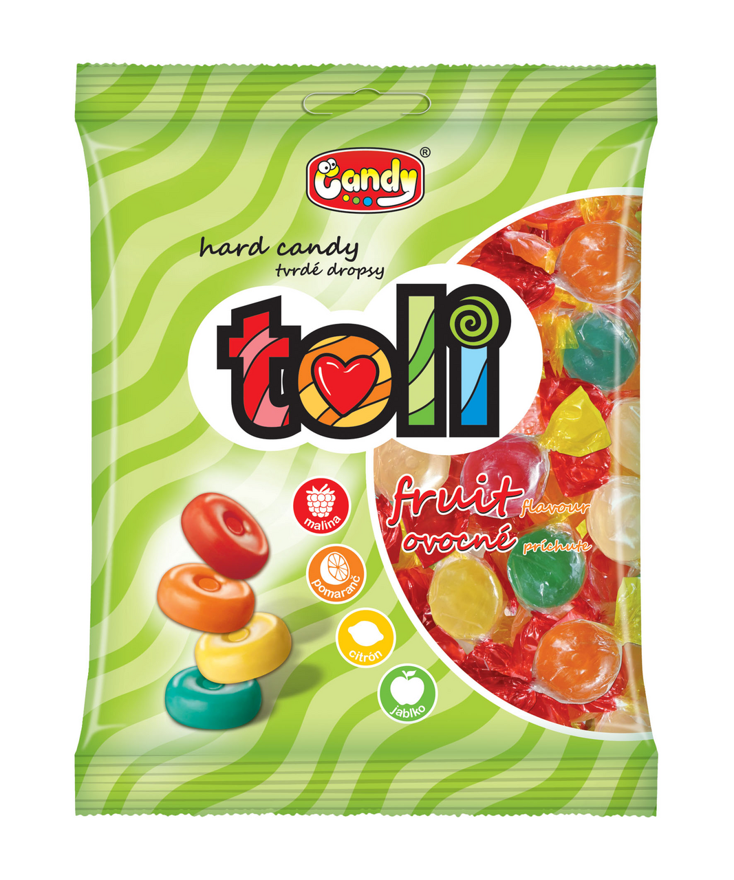 Candy Toli tvrdé cukríky ovocné 300 g