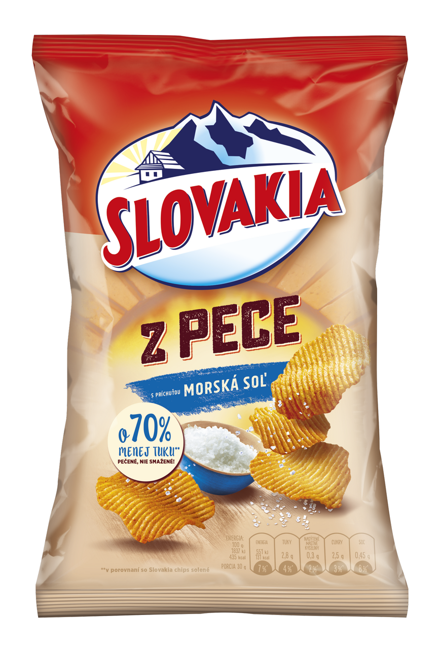 SLOVAKIA Z pece chipsy s morskou soľou 100 g