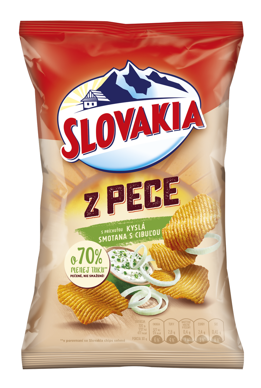 SLOVAKIA Z pece chipsy smotana s cibuľou 100 g