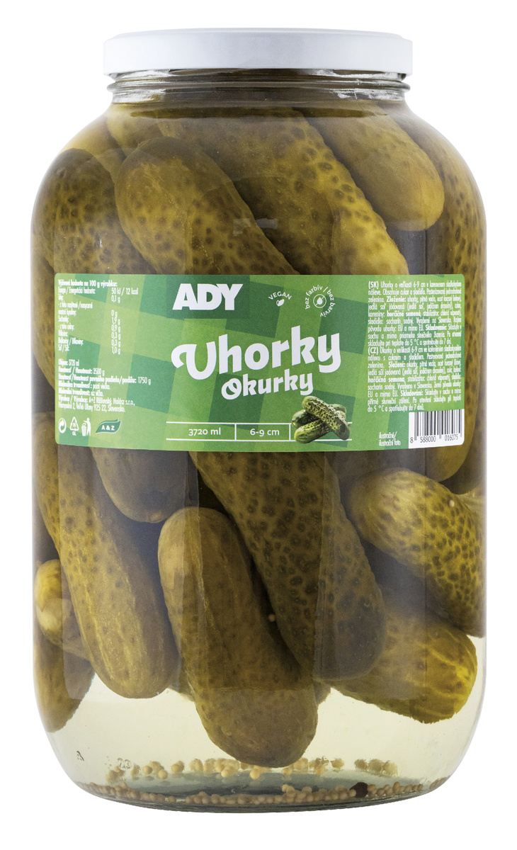 ADY Uhorky 6 – 9 cm 3500 g