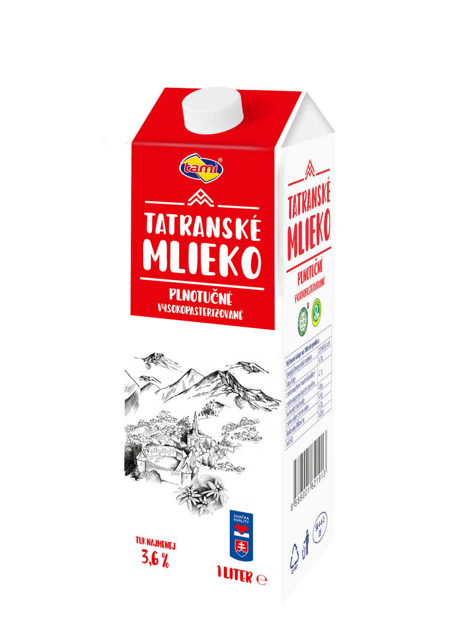 tami Mlieko čerstvé 3,6 % chlad. 1 l