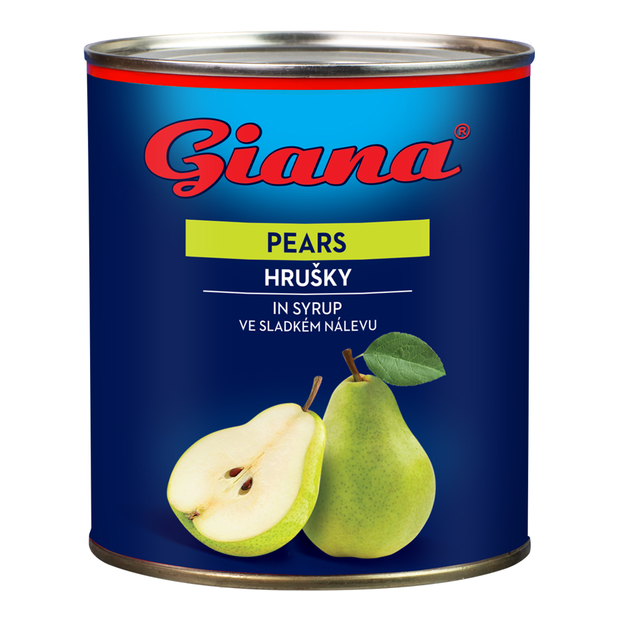 Giana Hrušky lúpané polené kompót 6 x 850 ml