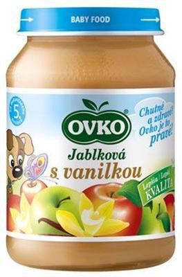 OVKO Detská výživa jablko a vanilka 6 x 190 g
