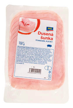 aro Šunka dusená štandard plátky 60 % chlad. 5 x 100 g