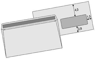 SIGMA Obálka DL s okienkom samolepiaca biela 50 ks
