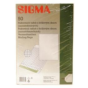 SIGMA Taška poštová B4 s rozšíreným krížovým dnom samolepiaca 50 ks