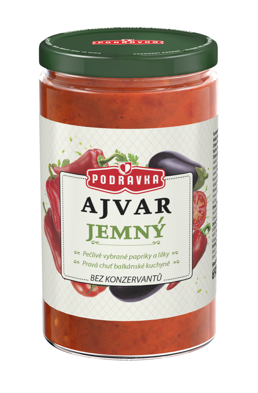 PODRAVKA Ajvar jemný zeleninová príloha k jedlu 690 g