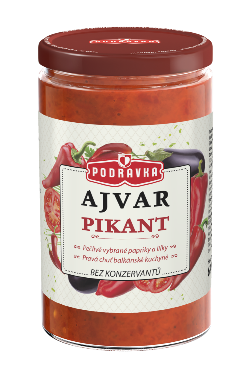 PODRAVKA Ajvar pikant zeleninová príloha k jedlu 690 g