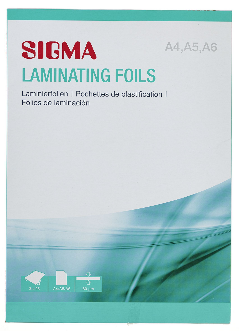 SIGMA Fólia laminovacia A4/ A5/ A6 3x 25 ks