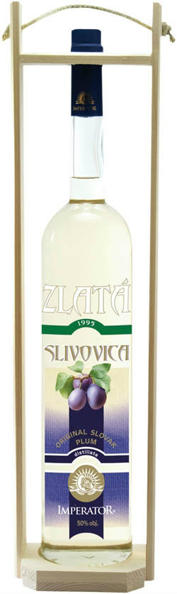 Imperator Zlatá slivovica drevo 50% 1,5 l