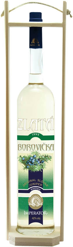 Imperator Zlatá borovička drevo 42% 1,5 l
