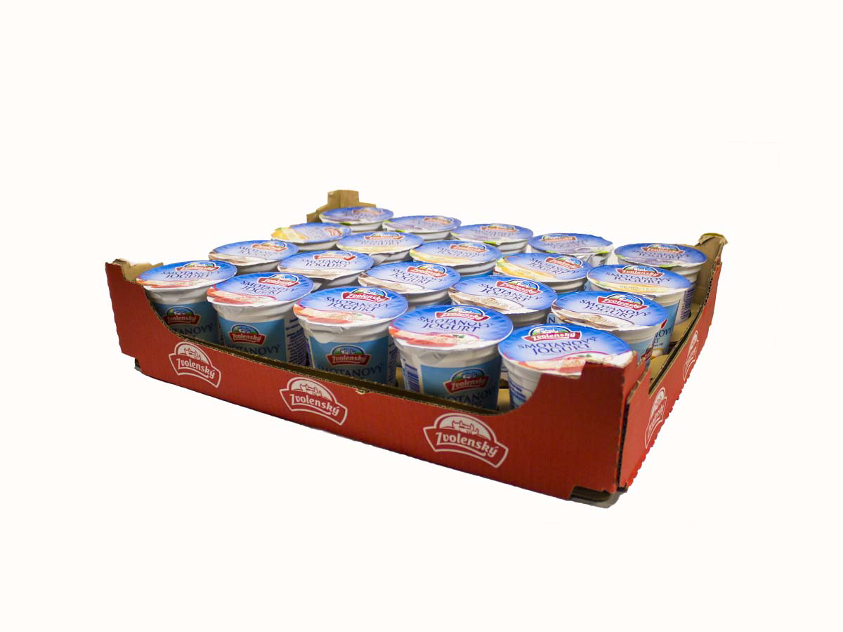 Zvolenský Smotanový jogurt mix I.(marhuľa,čokol.,jahoda,čučoriedka.) chlad. 20 x 145 g