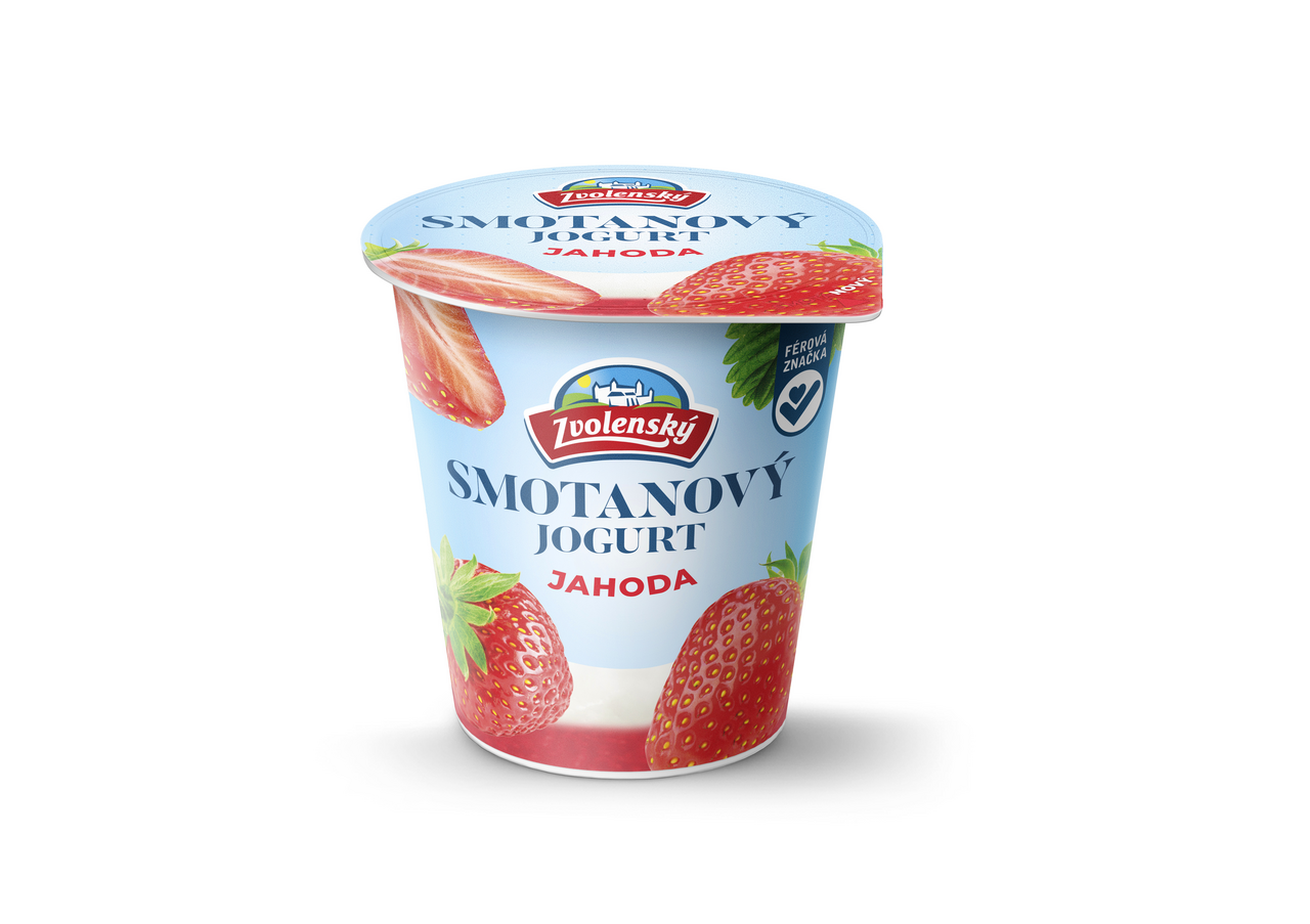 Zvolenský Smotanový jogurt jahoda chlad. 20 x 145 g