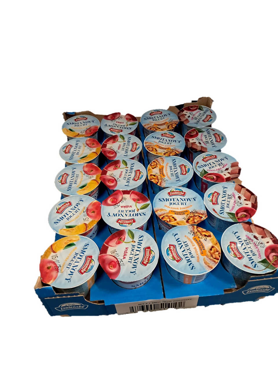 Zvolenský Smotanový jogurt mix II.(čok-višňa,jablk.štrúdľa,višňa,mango) chlad. 20 x 145 g