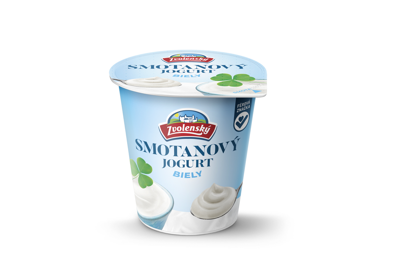 Zvolenský Smotanový jogurt biely chlad. 20 x 145 g
