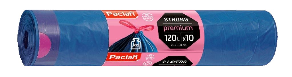 PACLAN Premium vrecia na odpad zaťahovacie silné 120 l 3 x 10  ks 